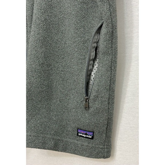 Patagonia Synchilla Mens Fleece Jacket XL Gray Zip Pockets Long Sleeve Logo - Picture 3 of 6